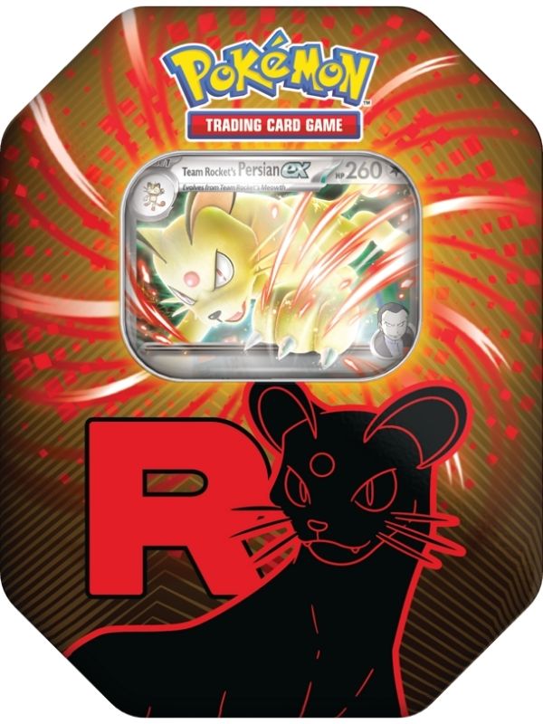 Pokémon TCG Scarlet & Violet Destined Rivals Team Rocket ex Tin Persian