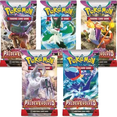 Pokémon TCG Scarlet & Violet Paldea Evolved: Booster Pakke