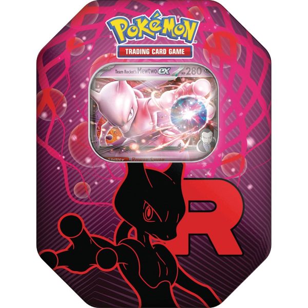 Pokémon TCG Scarlet & Violet Destined Rivals Team Rocket ex Tin Mewtwo